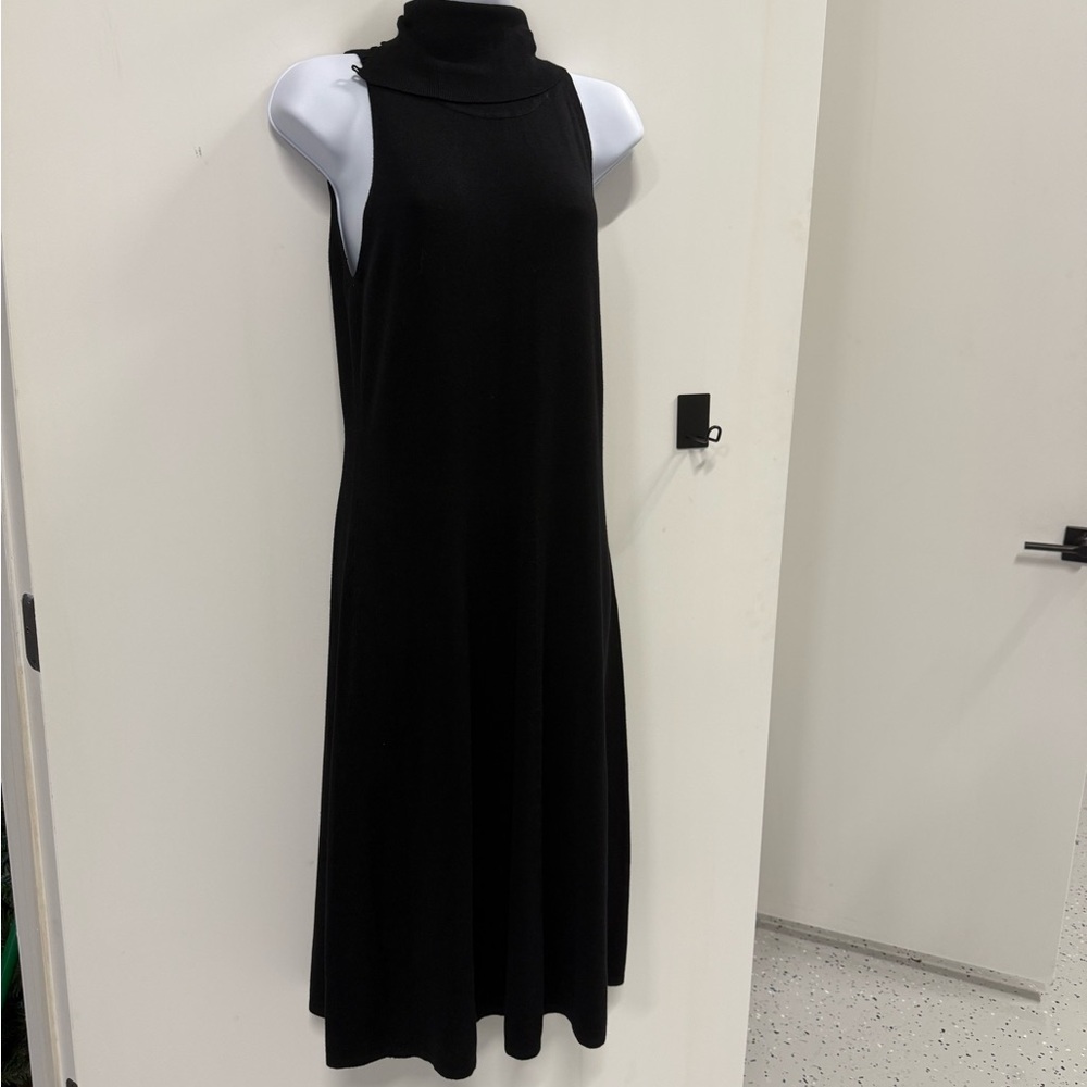 Zara Black Turtleneck Midi Dress